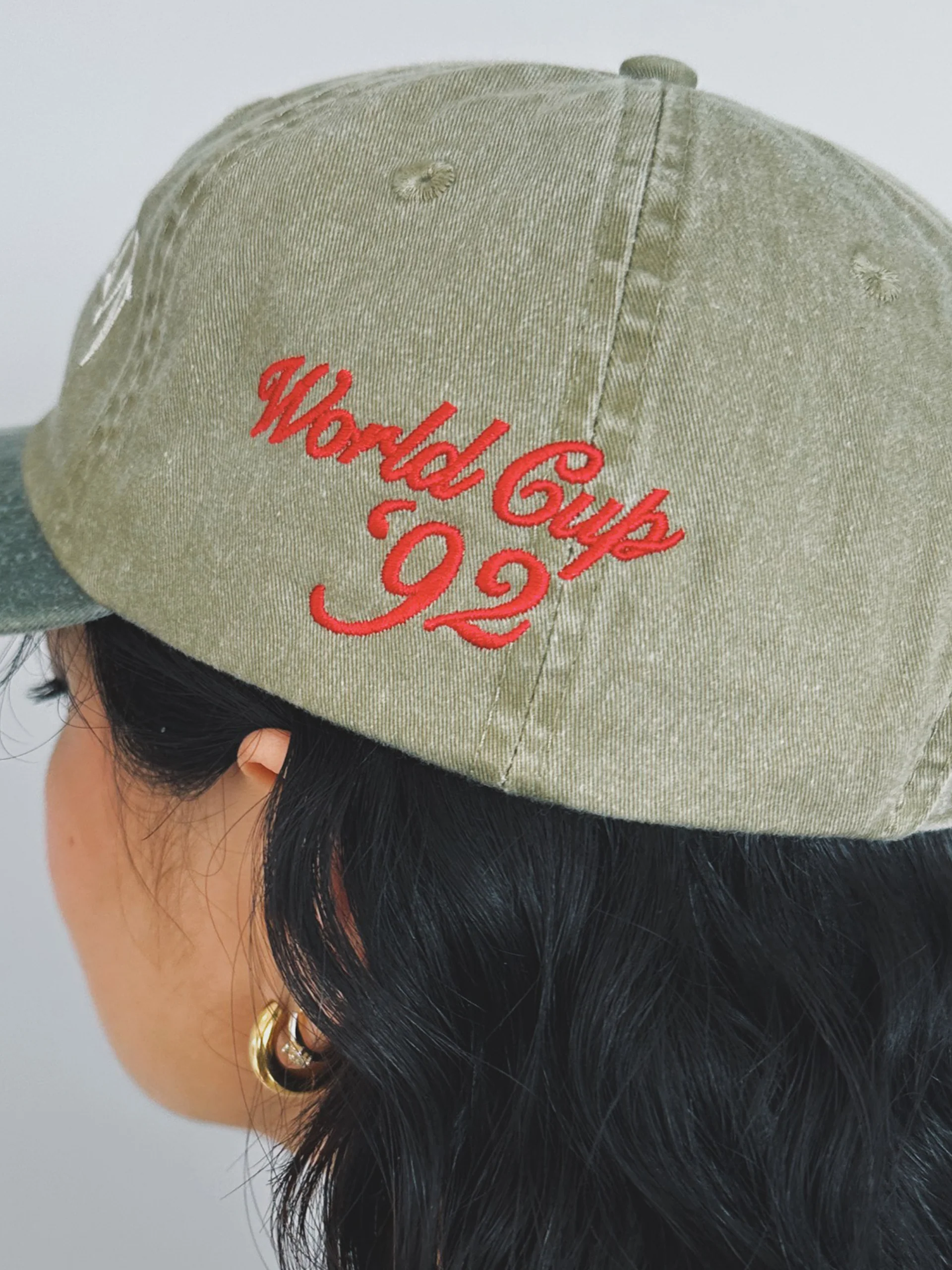 World Champions Multi-Patch Cap in Washed Olive | Back-Order - Image 5